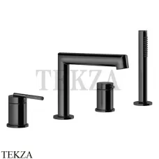 Gessi INGRANAGGIO Смеситель на борт ванны, с гарнитуром 63537-706, Black Metal