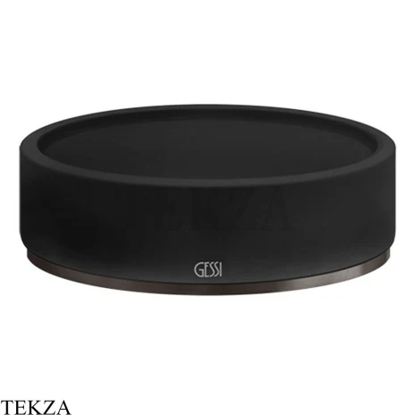 Gessi 316 ACCESSORIES Мыльница настольная, композит черный 54726-707, Black Metal Brushed PVD