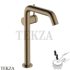 Hansgrohe Tecturis S Смеситель для раковины 240 CoolStart, с донным клапаном 73370140, Brushed Bronze