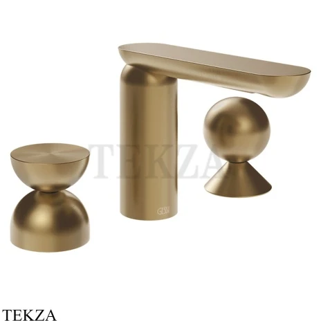Gessi Perle Смеситель для раковины на 3 отв., без гарнитура 74908-726, бронза Brushed