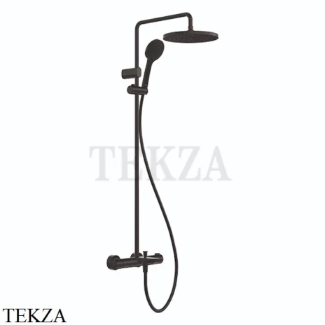 Duravit Wave Душевая система с термостатом, излив, ручной душ 3 режима WA5280008C46, черный матовый