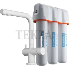 Omoikiri Nagano-GR-P + Pure drop Lite Комплект смеситель+фильтр 4054.8028P белый матовый