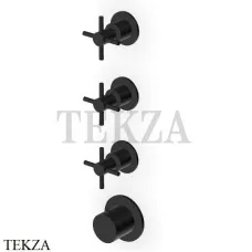 Zucchetti Helm Термостат для душа на 3 потока, внешняя часть ZHM803.XP81, brushed total black PVD