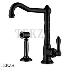 Nicolazzi Cucina Смеситель для кухни с изогнутым изливом и отдельным душем 3450WSNEM75C, Matt black