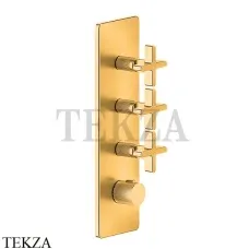 Gessi INCISO WELLNESS Термостат 3 выхода, внешняя часть 58226-246, Gold PVD Gessi INCISO WELLNESS Термостат 3 выхода, внешняя часть 58226-246, Gold PVD