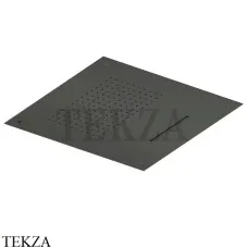 QuadroDesign Потолочная квадратная душевая лейка с каскадом 50 см, SF045 ON, Black Gold