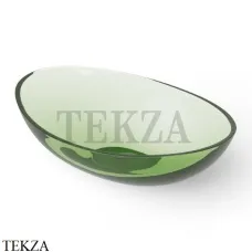 Dea Design Washbasins Раковина настольная овальная Glasstech DD9039 420 R3, Emerald R3