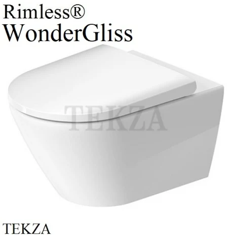 Duravit D-Neo Унитаз подвесной, чаша без ободка 25770900001, белый глянец WonderGliss