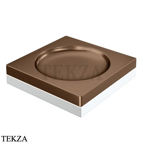Boheme Qubic Мыльница настольная, квадратная, композит, 10960-BRB, Brushed Bronze