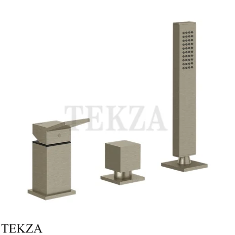 Gessi RETTANGOLO K Смеситель для ванны, без излива 53043-149, Finox Brushed Nickel