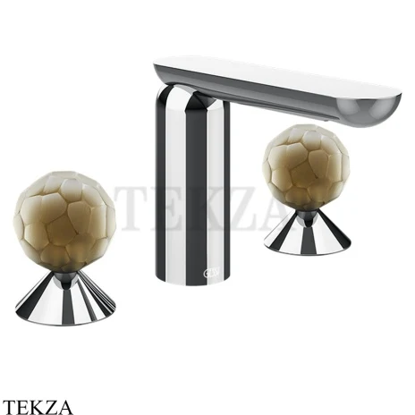 Gessi Perle Смеситель для раковины на 3 отв., без гарнитура 74445-031, хром глянец