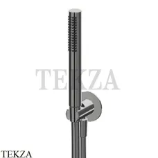 Newform Душевой комплект ручной душ ABS с выводом и держателем 823.59.064, PVD Brushed gun metal