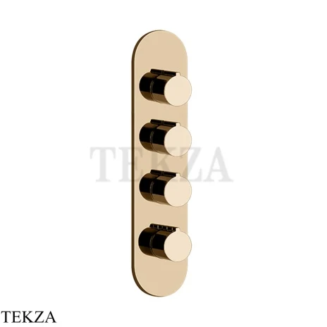 Gessi Ingranaggio-Anello Термостат для душа, 3 потока, внешняя часть 43066-735, Warm Bronze PVD