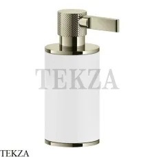 Gessi INCISO accessories Дозатор для жидкого мыла или лосьона, белый 58537-720, Nickel PVD