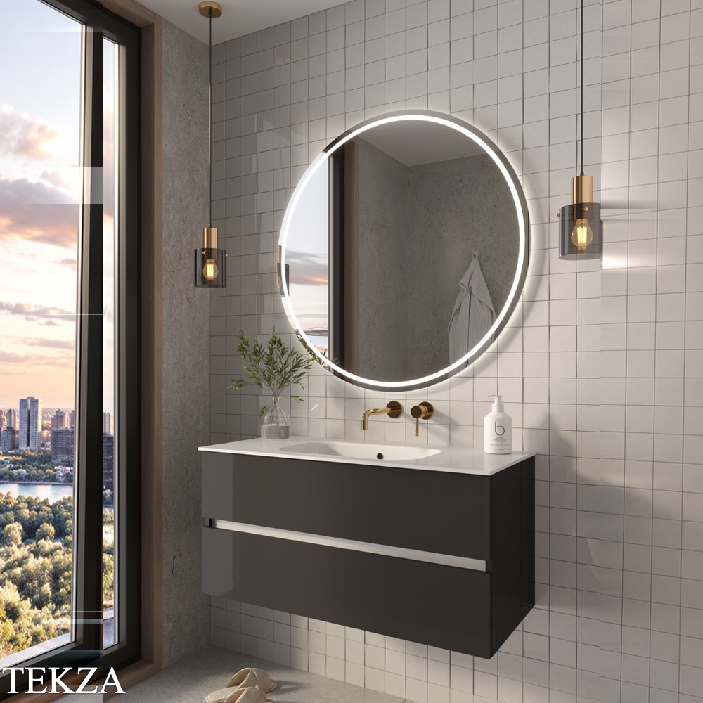 ARMADI ART Vallessi Тумба под раковину 837-100-A glossy, ANTRACITE (антрацит), глянец
