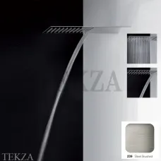 Gessi Private Wellness TREMILLIMETRI Верхний душ, 2 функции 33063#239, Steel Brushed