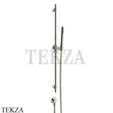 Gessi ANELLO Штанга в комплекте с душевой лейкой и выводом 63482-720, Nickel PVD