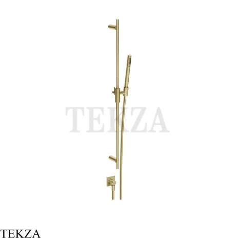 Gessi Incastri Штанга в комплекте с душевой лейкой и выводом воды 75040-727, шампань Brushed
