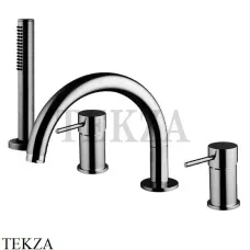 FIMA Carlo Frattini Spillo UP Смеситель на борт ванны, с гарнитуром F3044NCN, Black chrome