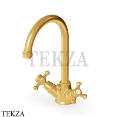 Zucchetti Delfi Смеситель для раковины с донным клапаном Z46218.8008C41, brushed gold