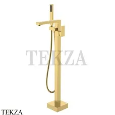 Boheme Qubic Смеситель для ванны напольный, с гарнитуром 479-MG, латунь matt gold