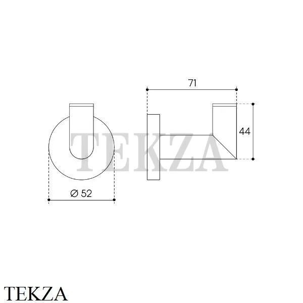 Aqueduto PONTO Крючок для полотенца PON0100, Хром глянец