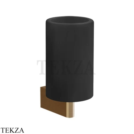 Gessi Origini Стакан настенный с держателем, черный 66408-791, Deep Bronze Br. PVD