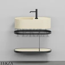 Cielo Les Petites Ovale 60 Консоль с раковиной LPLAO60, керамическая полка, Canapa Cielo Les Petites Ovale 60 Консоль с раковиной LPLAO60, керамическая полка, Canapa
