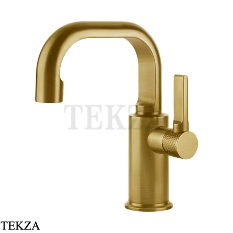 Gessi INCISO Смеситель для раковины ручка сбоку, без гарнитура 58009-716, Gold Br. PVD