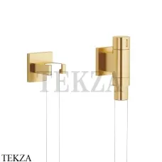 Dornbracht WATER TUBE Kneipp-настенное присоединительное колено с держателем 27821979-28, латунь сатин Brushed (23kt Gold)