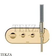 Bossini  APICE Термостат для ванны 2 потока, лейка SLIM, внешняя часть Z00522.043, Золото Satined