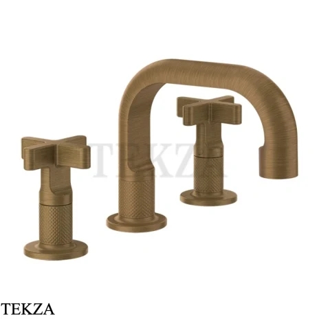 Gessi INCISO+ Смеситель для раковины на 3 отверстия, без гарнитура 58112-713, Antique Brass