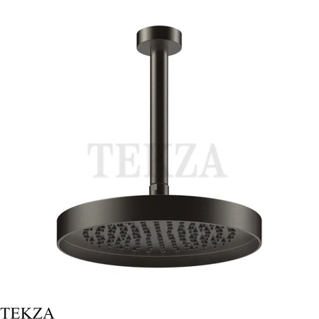 Gessi Incastri Верхняя лейка D25 с потолочным кронштейном 63050-707, black хром Brush