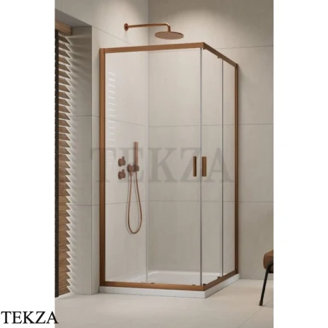 Radaway Alienta D Душевая кабина прямоугольная раздвижная 100х80 см, 10258010-93-01, брашированная медь