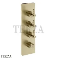 Gessi VENTI20 Термостат для душа, 3 потока, внешняя часть 65204-727, Brass Br. PVD