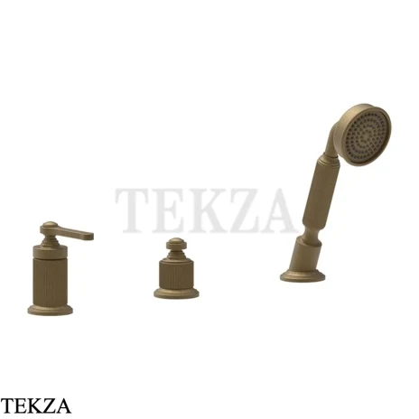 Gessi VENTI20 Смеситель на борт ванны без излива, с гарнитуром 65043-713, Antique Brass