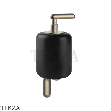 Gessi Goccia Дозатор для жидкого мыла, черная керамика 38014-149, Finox Brushed Nickel