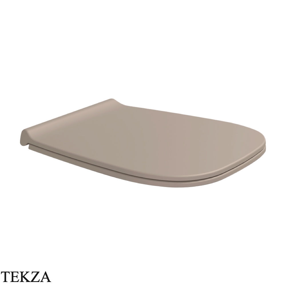 Flaminia Fluo сиденье с крышкой Slim для унитаза, микролифт 48,5×39,7 см, бежевый Argilla матовый