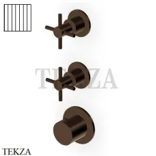 Zucchetti Helm Vertical Термостат для душа на 2 потока, внешняя часть ZHM802.XP21G2, brushed chocolate PVD