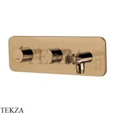 Bossini Teo Термостат для душа 2 потока с держателем, комплект Z005350.022, бронза classic