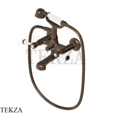 Zucchetti Agora Classic Смеситель для ванны с гарнитуром ZAM254.P21, brushed chocolate PVD