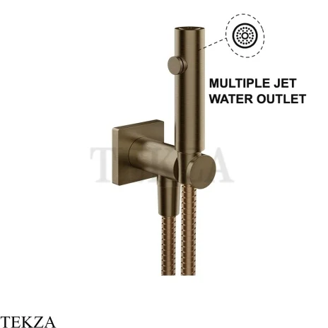 Gessi RILIEVO Гигиенический душ с держателем и выводом воды 59153-761, бронза Coffee
