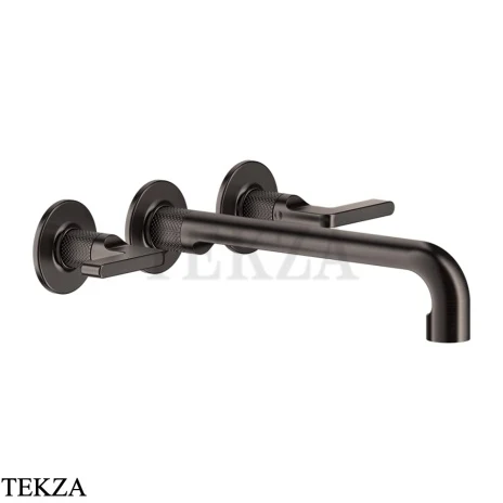 Gessi INCISO Смеситель для раковины излив длинный, внешняя часть 58092-707, Black Metal brushed