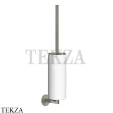 Gessi ANELLO Туалетный ершик настенный, композит белый 63719-149, Finox Brushed Nickel