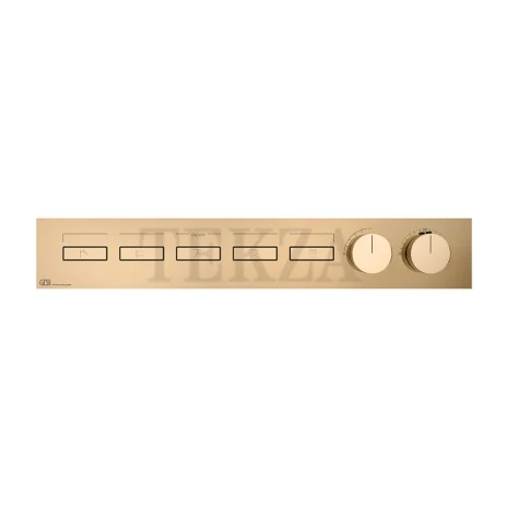 Gessi HI-FI Термостатический смеситель на 5 потоков, внешняя часть 63018-735, бронза глянец