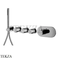 FIMA Carlo Frattini Spillo UP Термостат для душа 3 потока с гарнитуром, внешняя часть F3188X3CR, хром глянец