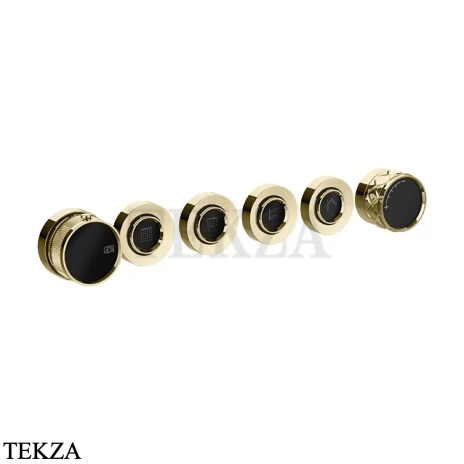 Gessi Pelle Tresse Термостат для душа на 4 потока, внешняя часть, 78138-710, Brass PVD