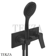 Gessi RILIEVO Смеситель для душа с гарнитуром, внешняя часть 59140-299, черный матовый Gessi RILIEVO Смеситель для душа с гарнитуром, внешняя часть 59140-299, черный матовый