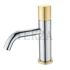 Boheme Stick Смеситель для раковины, без донного клапана Stick 121-CRG.2 Chrome TOUCH Gold