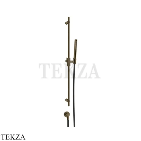 Gessi INGRANAGGIO Штанга в комплекте с душевой лейкой и выводом 63582-713, Antique Brass